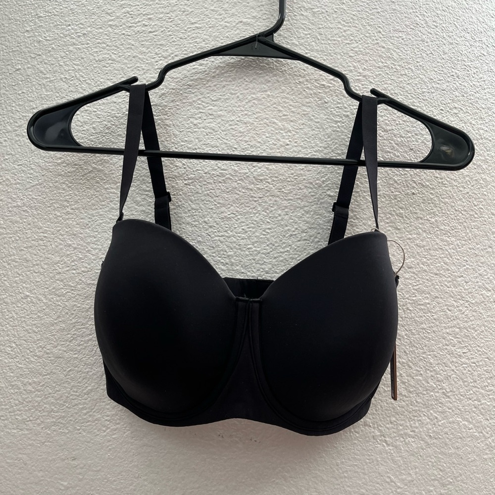 NWT SKIMS Fits Everybody Strapless Convertible Bra Onyx‎ size 34DDD